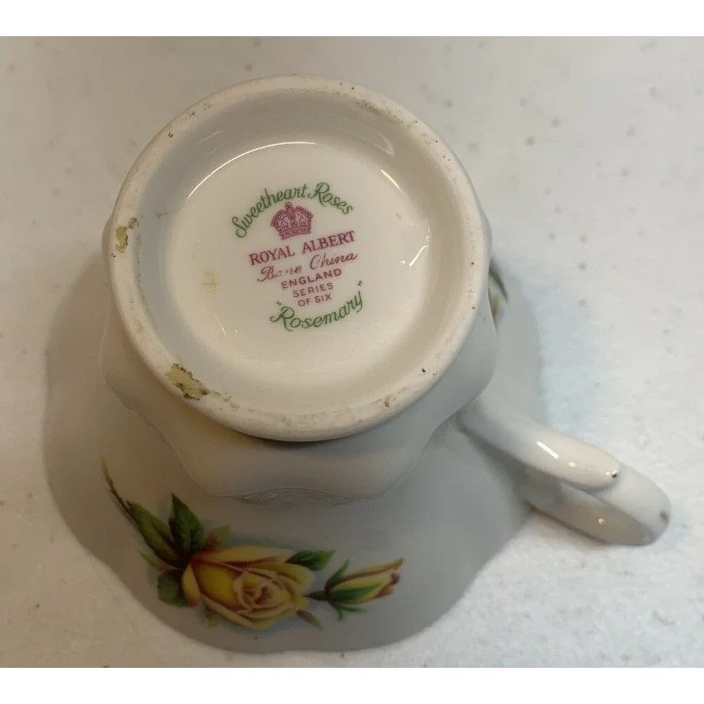 Royal Albert Bone China England Sweetheart Roses Cup Rosemary